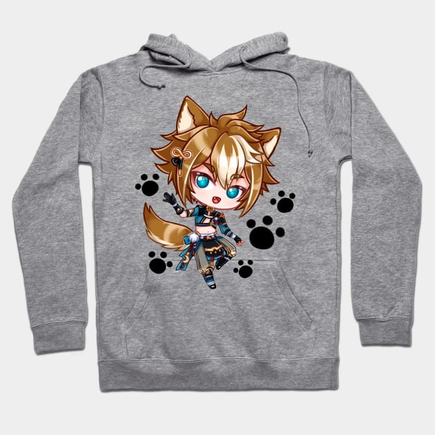 Gorou chibi Hoodie by HellaKumii